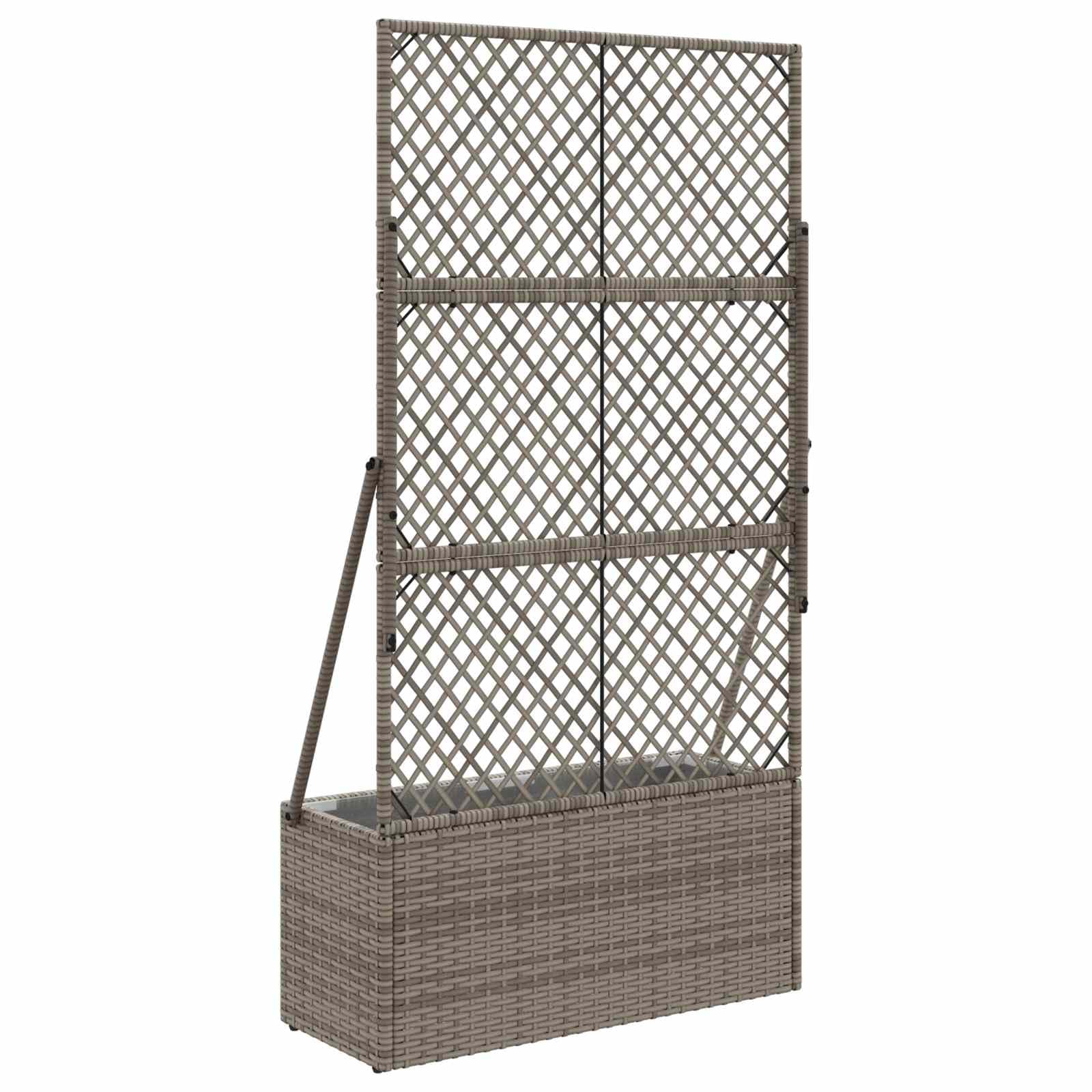 Hothingwell - Bandeja para flores (70 x 30 x 135 cm), color gris | Poli Rattan Design, Integre Bolsa De Nylon, Para Plantas Al Aire Libre