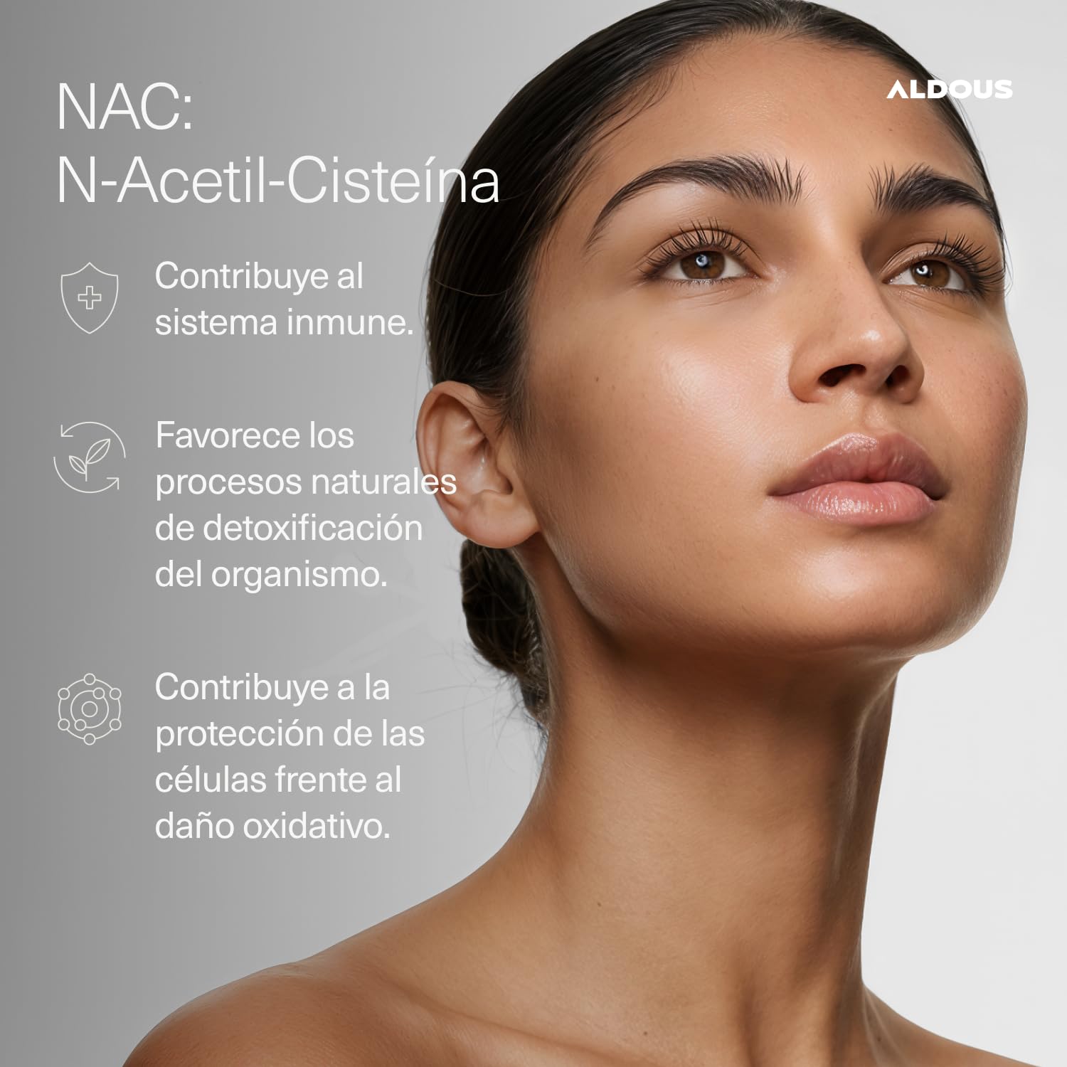 NAC N-Acetil-Cisteina 600mg + Vitamina E y Selenio - 250 Cápsulas - 1 al Día - Antioxidante y Glutation - Detox y Salud Respiratoria - Para +8 meses - Alta Concentración - Vegano - Aldous