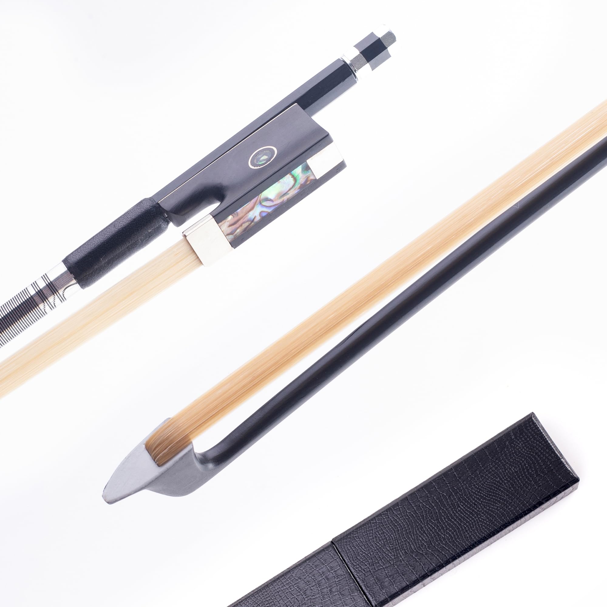 Archet de violon en fibre de carbone 4/4 taille complète, léger avec un son profond et puissant pour violons de niveau avancé (archet en fibre de carbone taille 4/4)