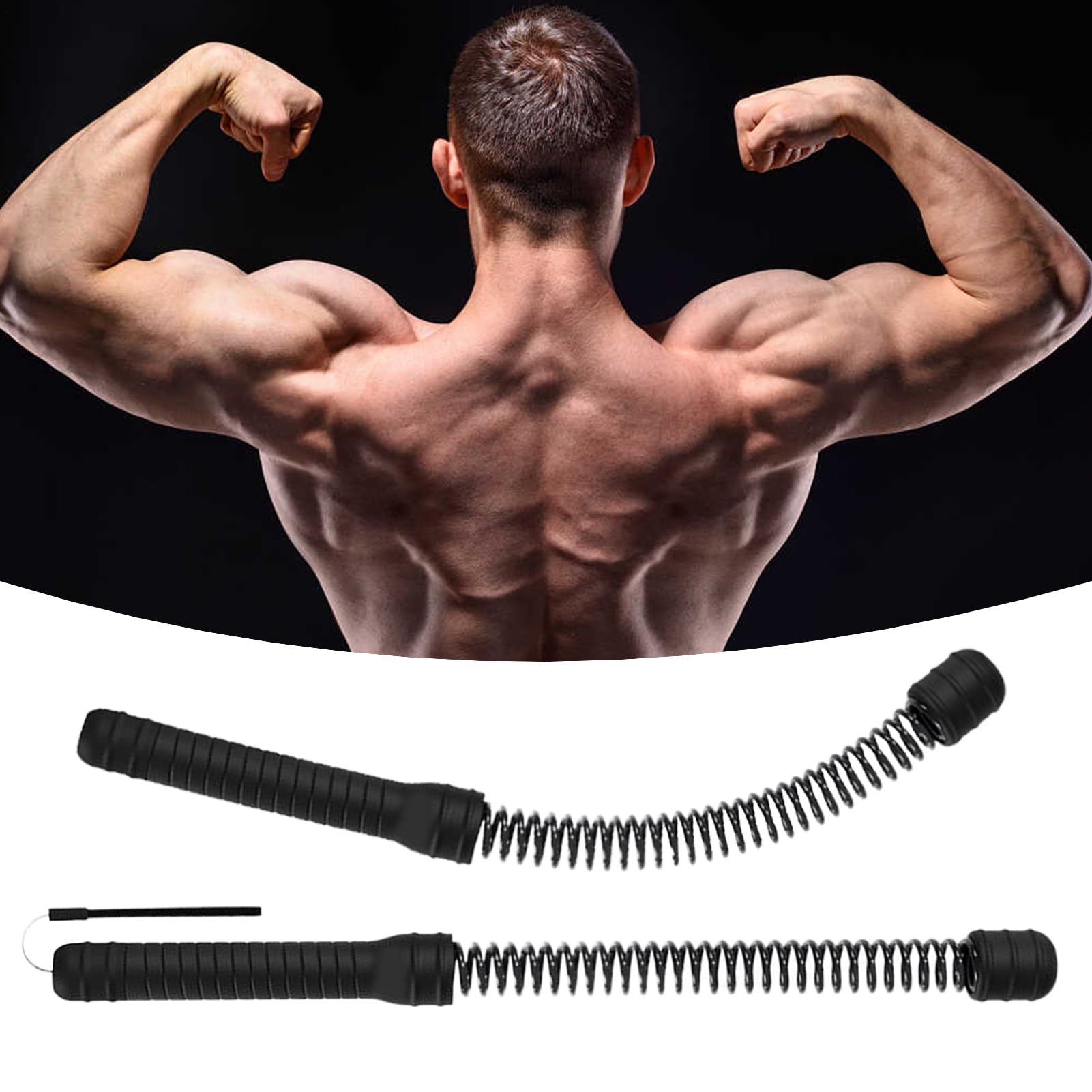 Generisch Battle Rope - Cuerdas de combate sin cuerdas para fitness, 2 piezas, inalámbricas, antinudos, agarre, 1200 g, para entrenamiento de fuerza, jardín, boxeo (47 x 4 cm, hombres/mujeres)