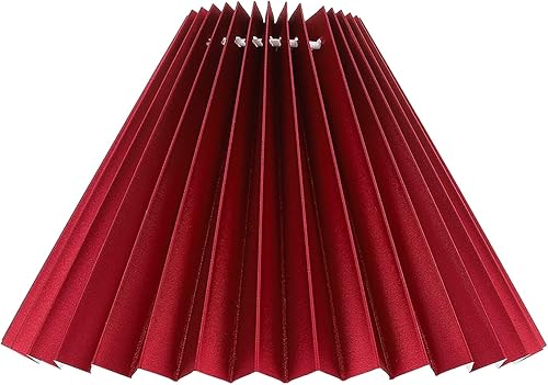 minkissy Pantalla plisada de repuesto E27, pantalla plisada decorativa para lámparas de mesa, lámpara de pie para el hogar, 9.43 x 9.43 x 5.50
