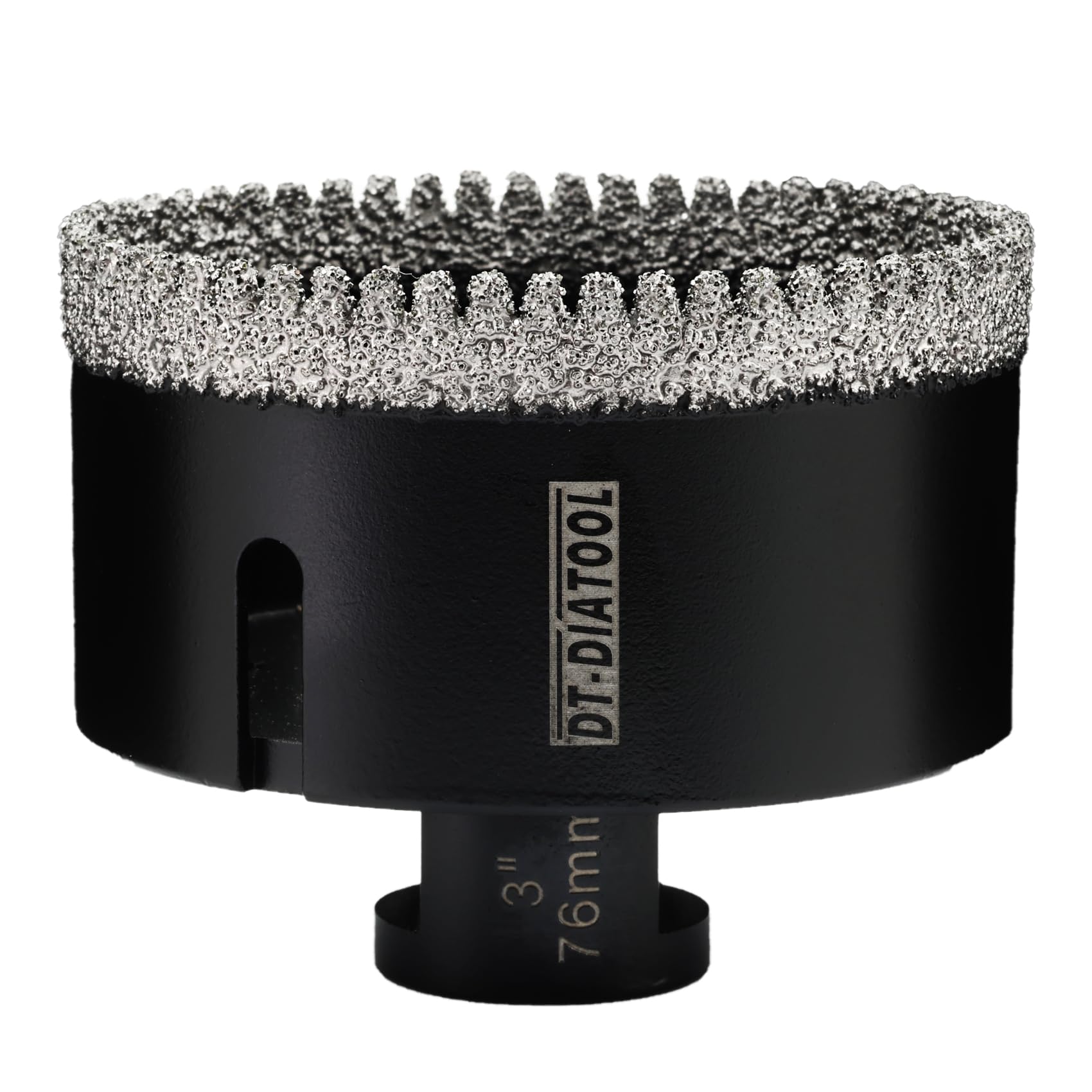 DT-DIATOOL Diamond Core Drill Bit 3 Inch Tile Hole Saw with 5/8"-11 Thread Drilling for Ceramic Tile Procelain Tile Marble Granite