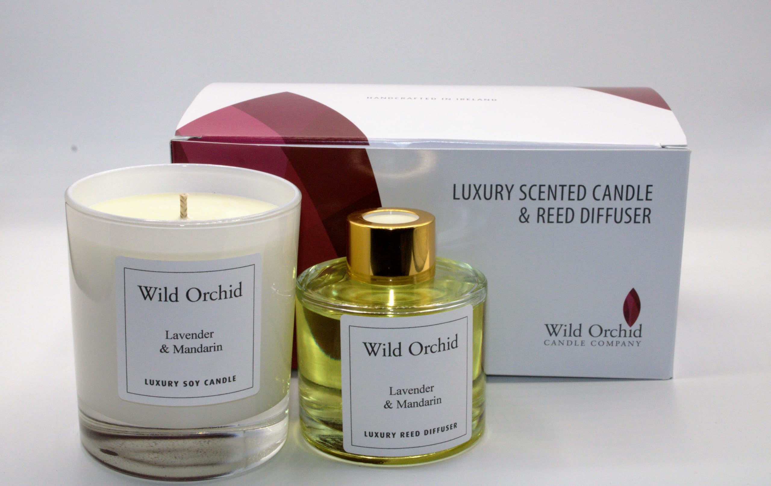 Scented Soy Candle and Reed Diffuser Gift Box (Velvet Peony & Oud)