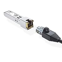 Vista 5 de Paquete de 4 módulos 1.25G SFP a RJ45, transceptor Ethernet SFP de cobre 1000Base-T para Ubiquiti UF-RJ45-1G, UniFi, TP-Link TL-SM331T, Fortinet