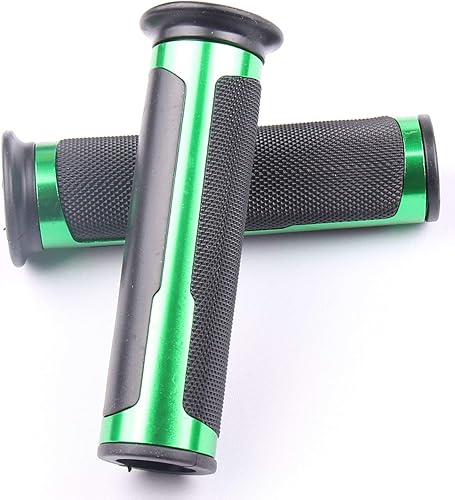 Miniatura 3 de MotorToGo Manillar de aluminio CNC verde motocicleta gel apretones compatibles para 2018 Kawasaki Ninja ZX6R
