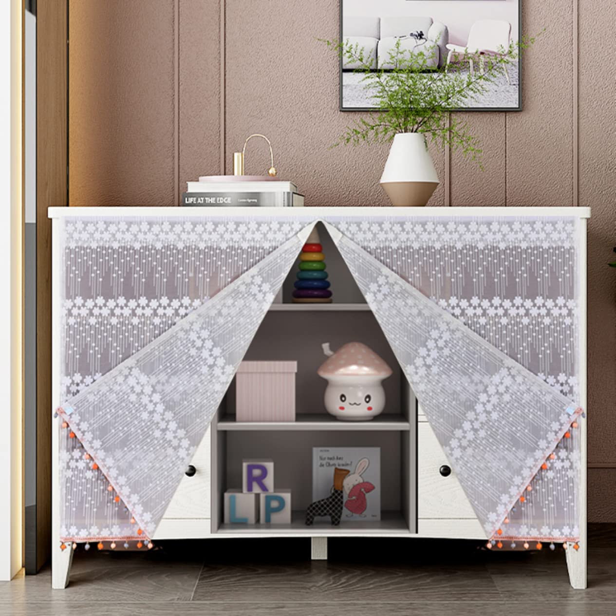 デコパージュꔛ‬ꕤ インテリア雑貨♡綿棒収納ケース♡苺うさぎ♡ガーデン デコパージュꔛꕤ インテリア雑貨♡綿棒収納ケース♡苺うさぎ