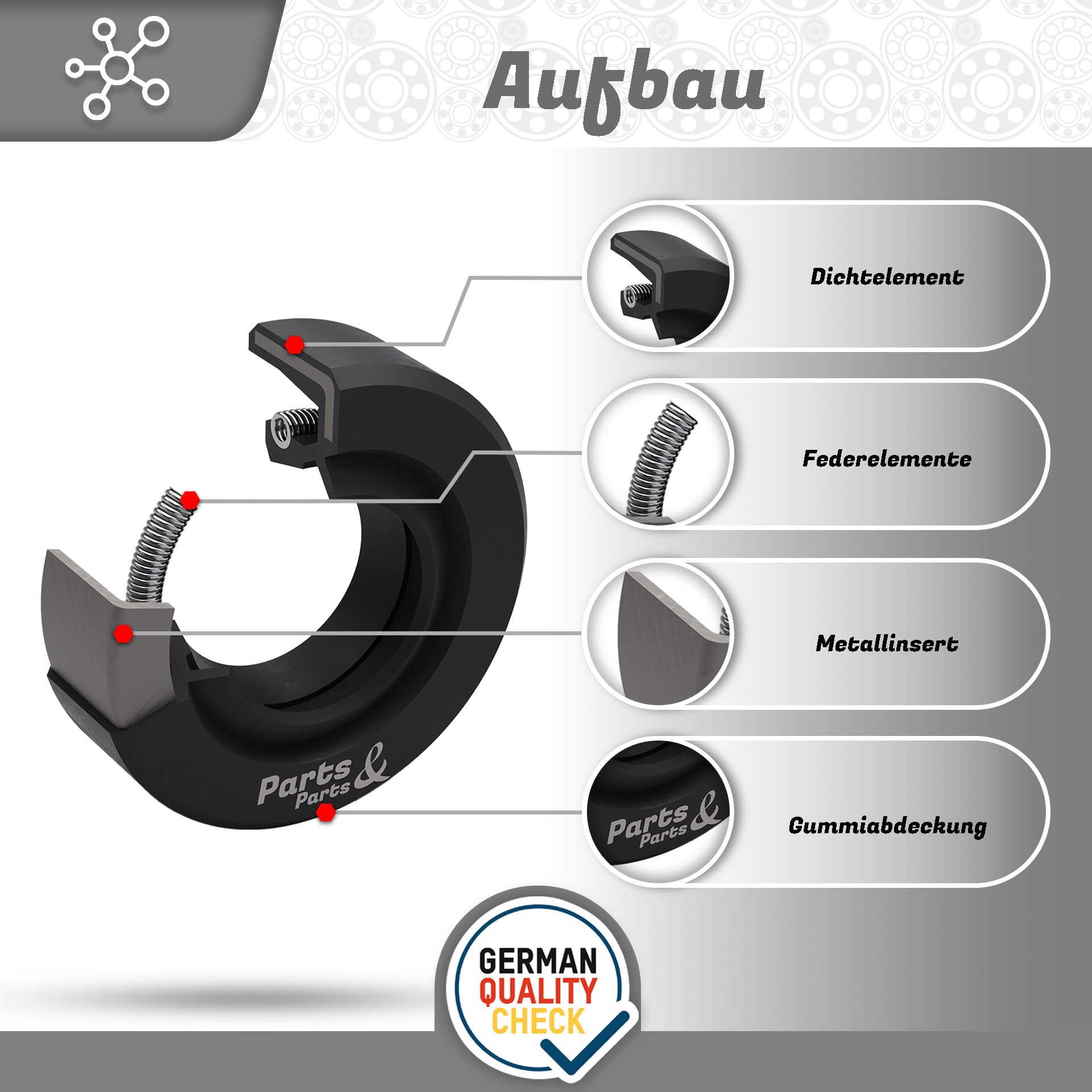 Anello Di Tenuta 19.8x30x5mm NBR70 - Guarnizione Radiale Per Olio E Acqua - Foto 10