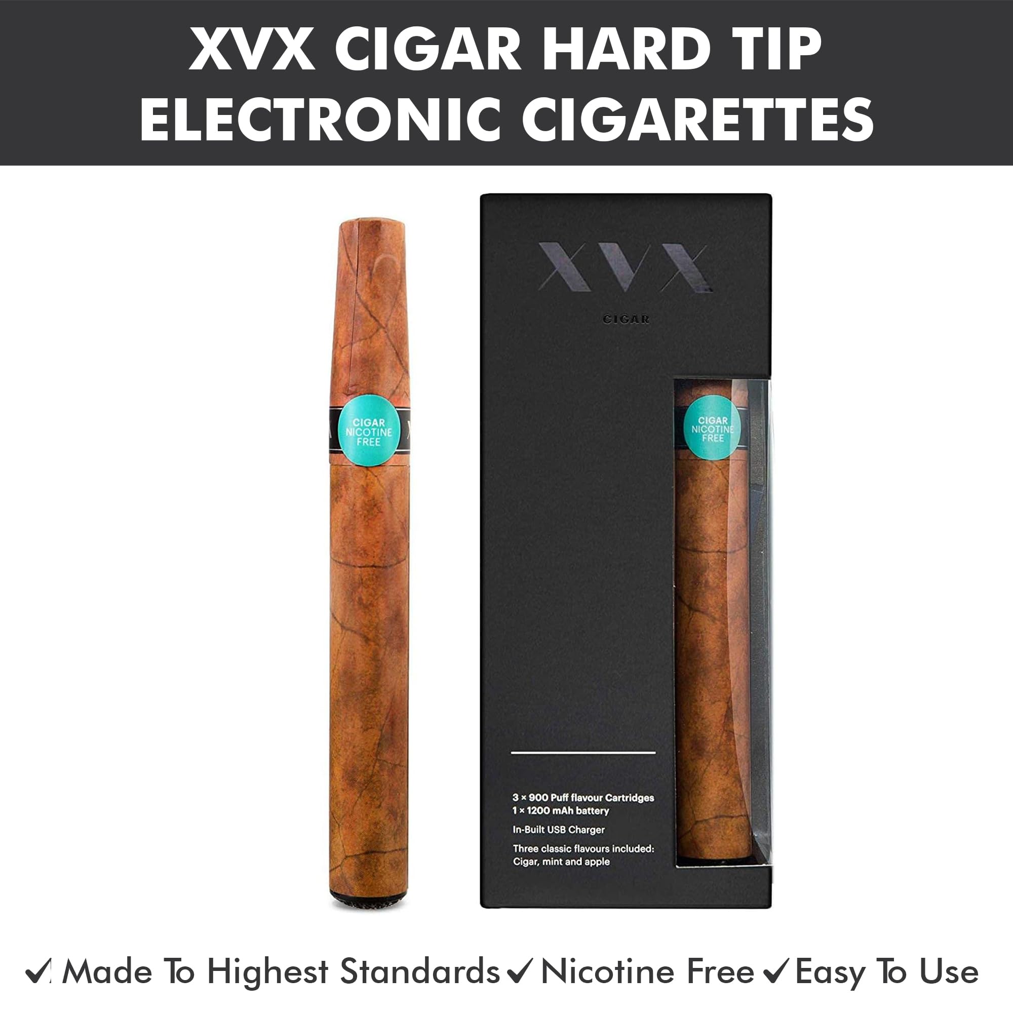 XVX Cigar - Cigarettes lectroniques - Rechargeable - Comprend des  cartouches de saveur prremplies - Cigare - 900 bouffes - Chargeur USB et  changement de saveur - E Cigarette Shisha : Amazon.fr: High-Tech