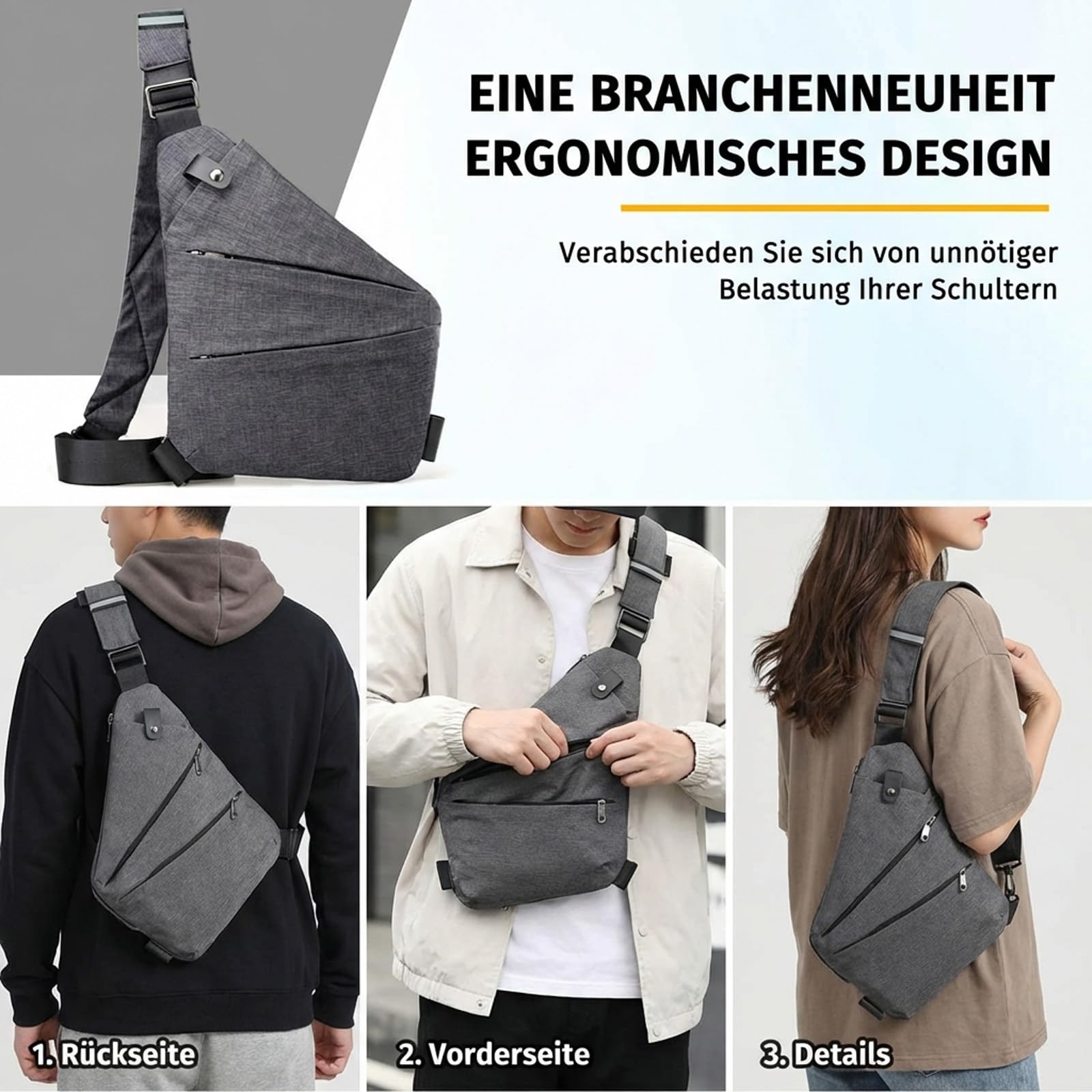 Gipfelfreund - Bolso antirrobo para hombre y mujer