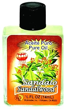1 PIECE BRYBRADAN SANDALWOOD PURE OIL SANDALO ACEITE PURO 12 FL.OZ. 14.7 ML