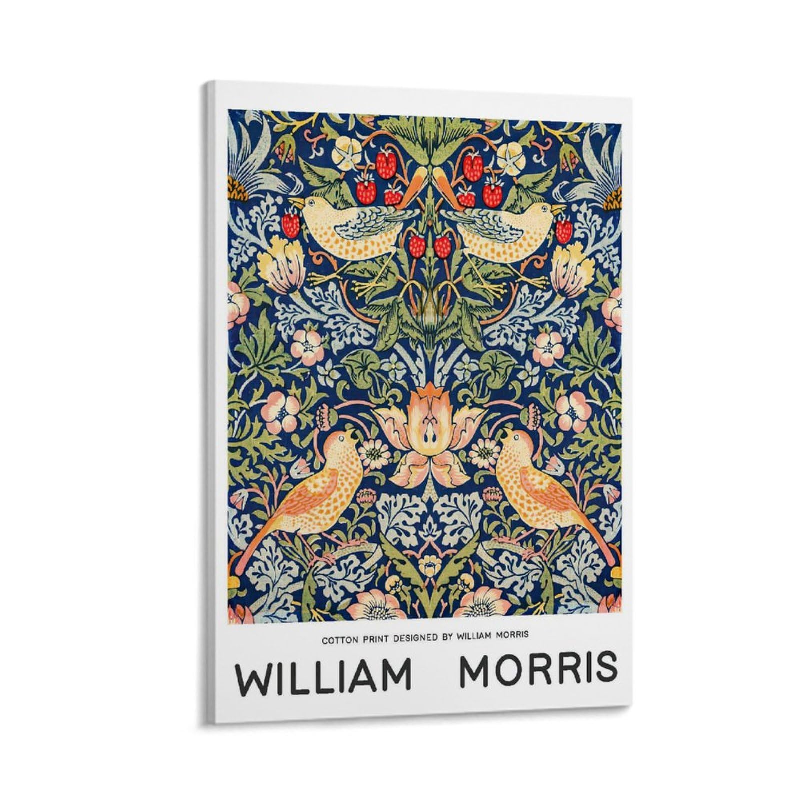 William Morris Wall Art William Morris Poster Prints Canvas Victoria And Albert Exhibition Vintage Flower Pattern Poster Artworks Posters Frame-style 16x24inch(40x60cm)
