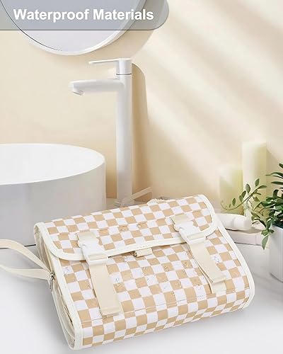 Miniatura 98 de Neceser colgante de viaje para hombres y mujeres, kit de viaje, bolsa de afeitar, impermeable, organizador de maquillaje para baño, ducha, azul