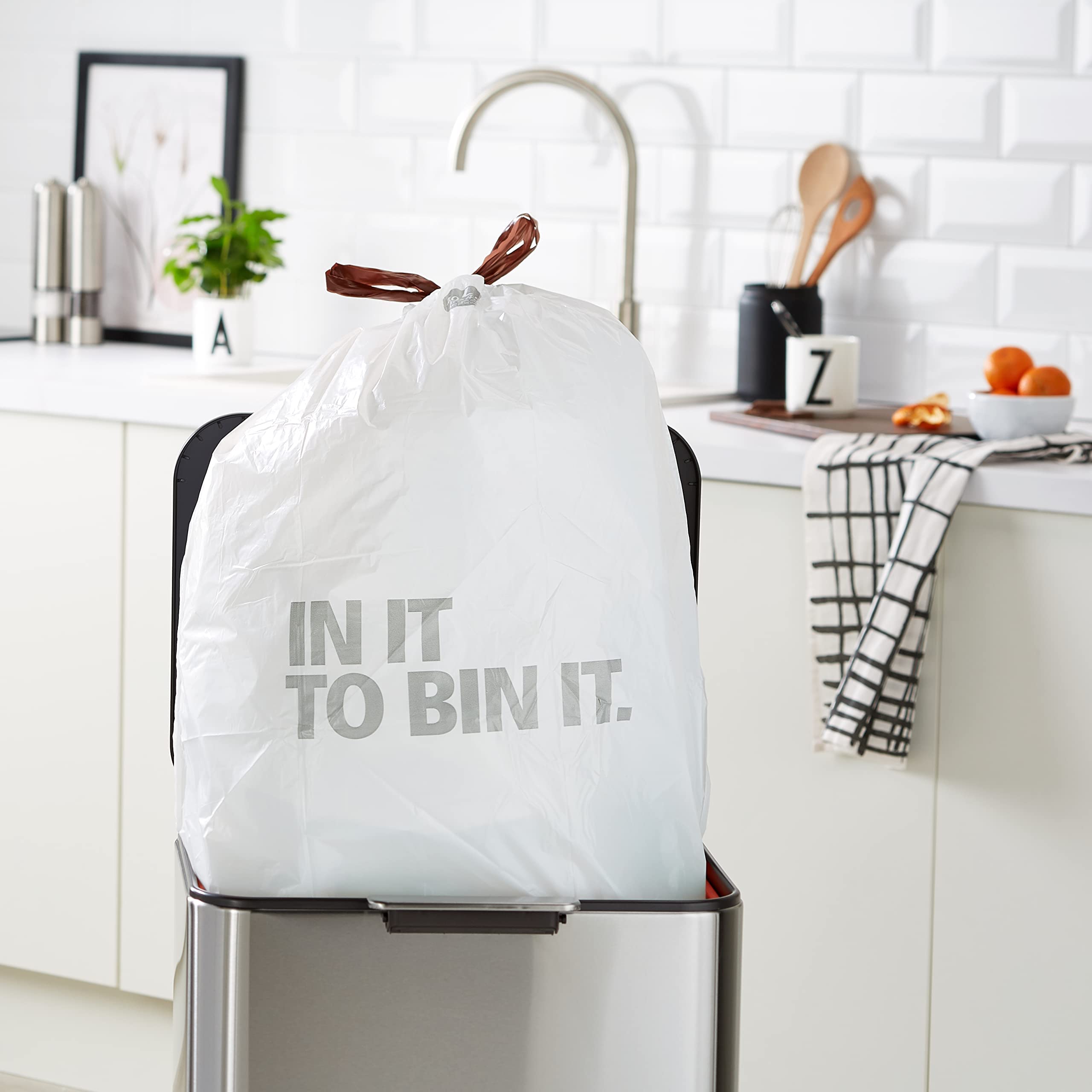 Brabantia Müllbeutel (40-45 Liter (L) Extra Starke müllsäcke Mit Zugband (120 Stuck))