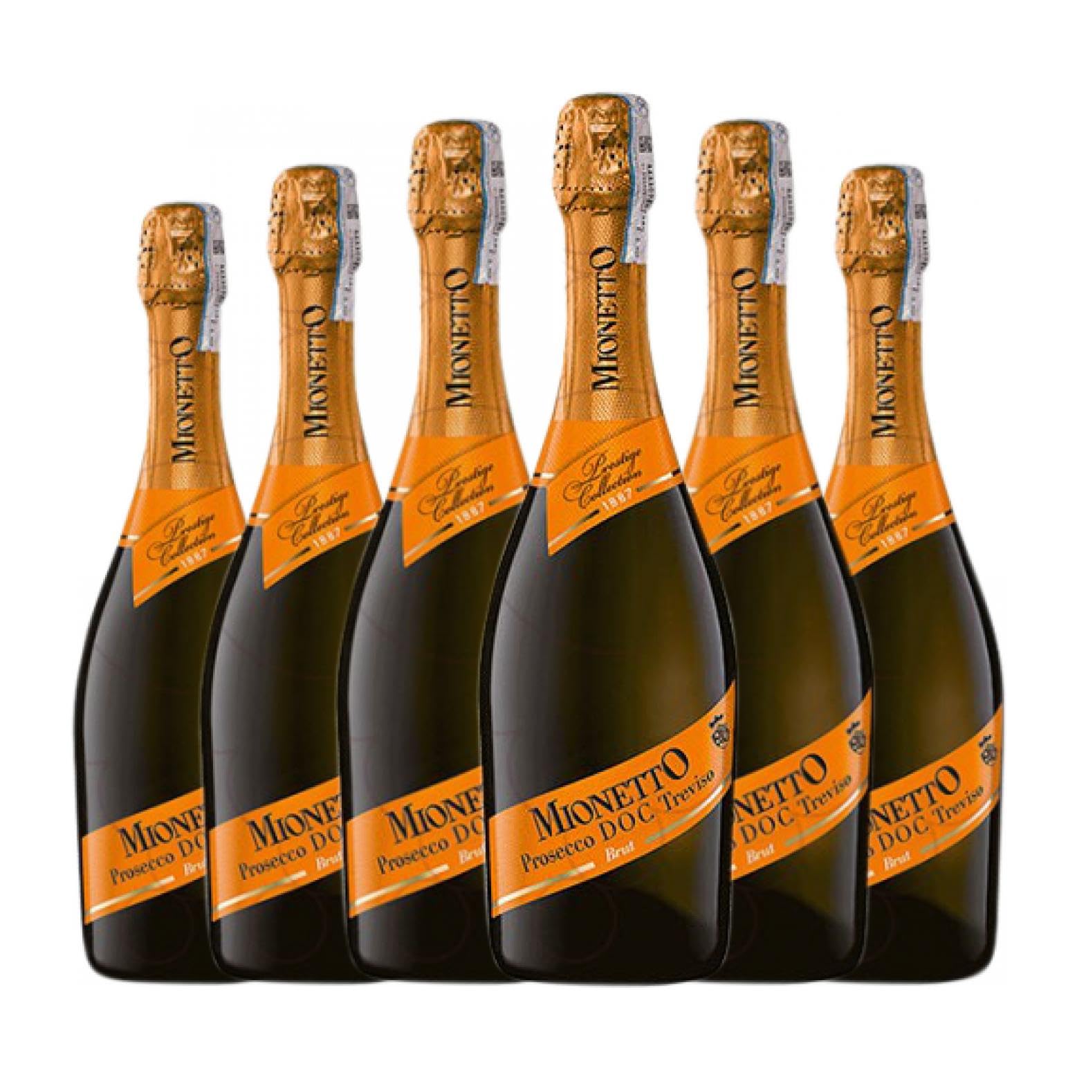Mionetto Glera Seco Prosecco 75 cl Espumoso blanco (Caja de 6 Botellas de 75 cl)