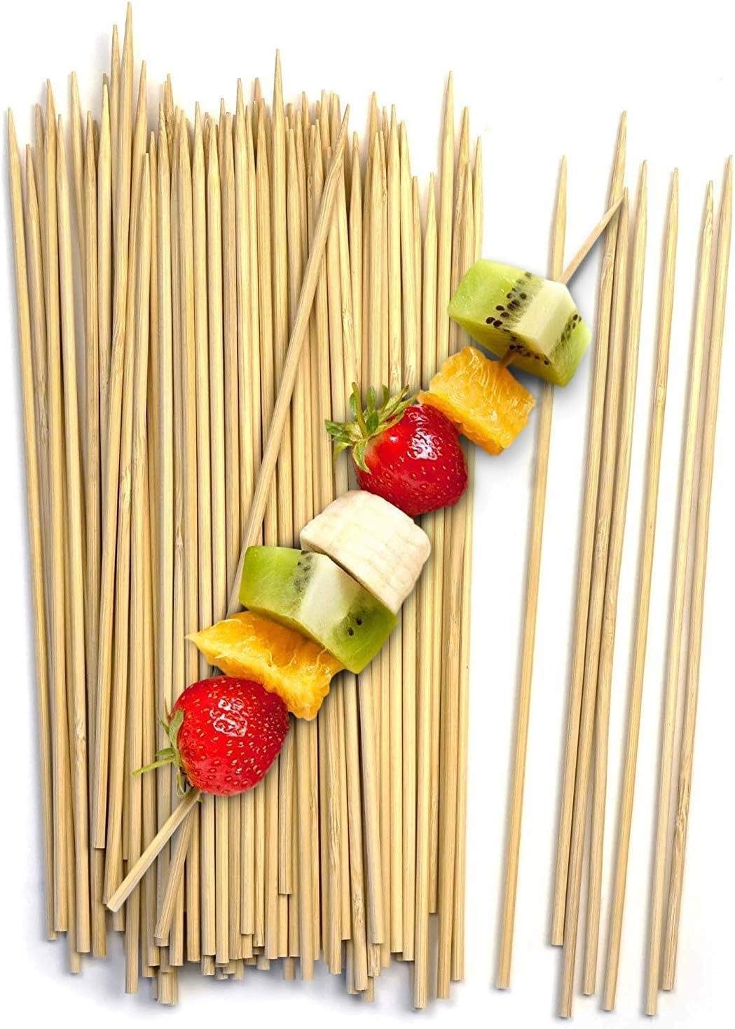 Adaamya® - Thick (5MM) Wooden Barbecue Sticks Natural Bamboo Skewers BBQ Roast Kabab Grill Chicken Tikka Fruit Salad (Kebab Stick) (180, 12 in) (B097JHBCC8) Amazon Price History, Amazon Price Tracker