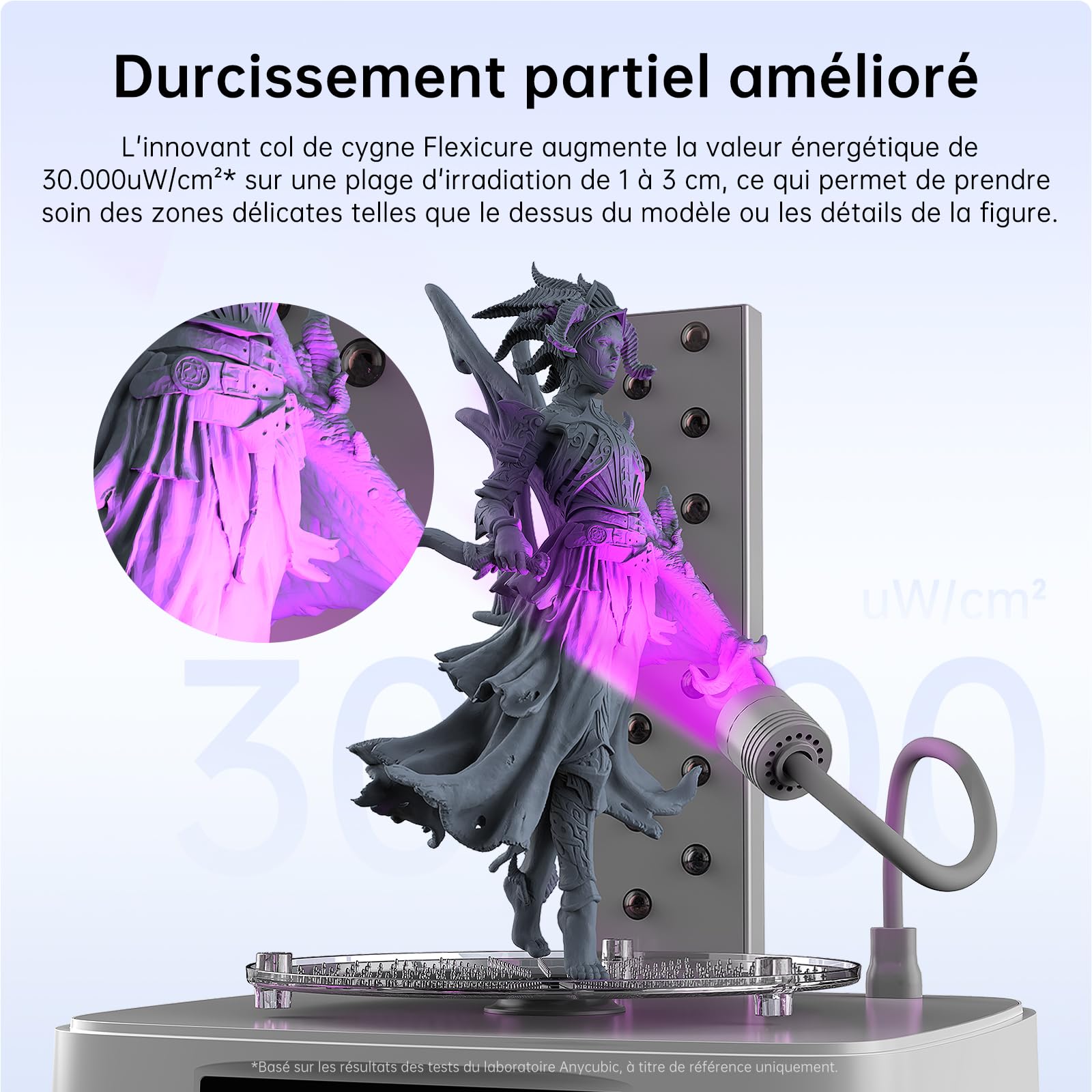 ANYCUBIC Wash and Cure 3 Plus avec éclairage du col de Cygne, Design à Double Couche et économie d'IPA, pour Imprimante 3D Photon Mono 4 Series/M7/M7 Pro/X 6Ks/Mars 4/Saturn Series,228x128x260mm
