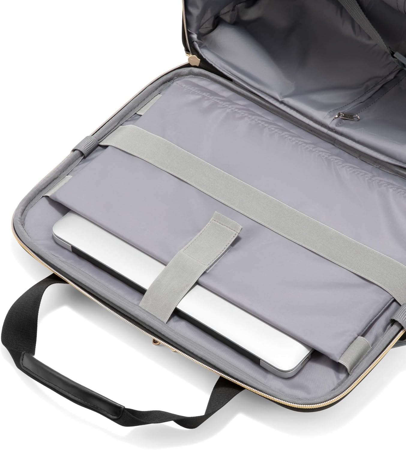 LUGGEX Rolling Laptop Bag with Wheels, 17.3" Soft Sided Laptop Rolling Briefcase with 4 Spinner Wheels & Aluminum Handle - Lightweight Carry On for Business Travel Overnight (UDS-Core, Black, 18 Inch)