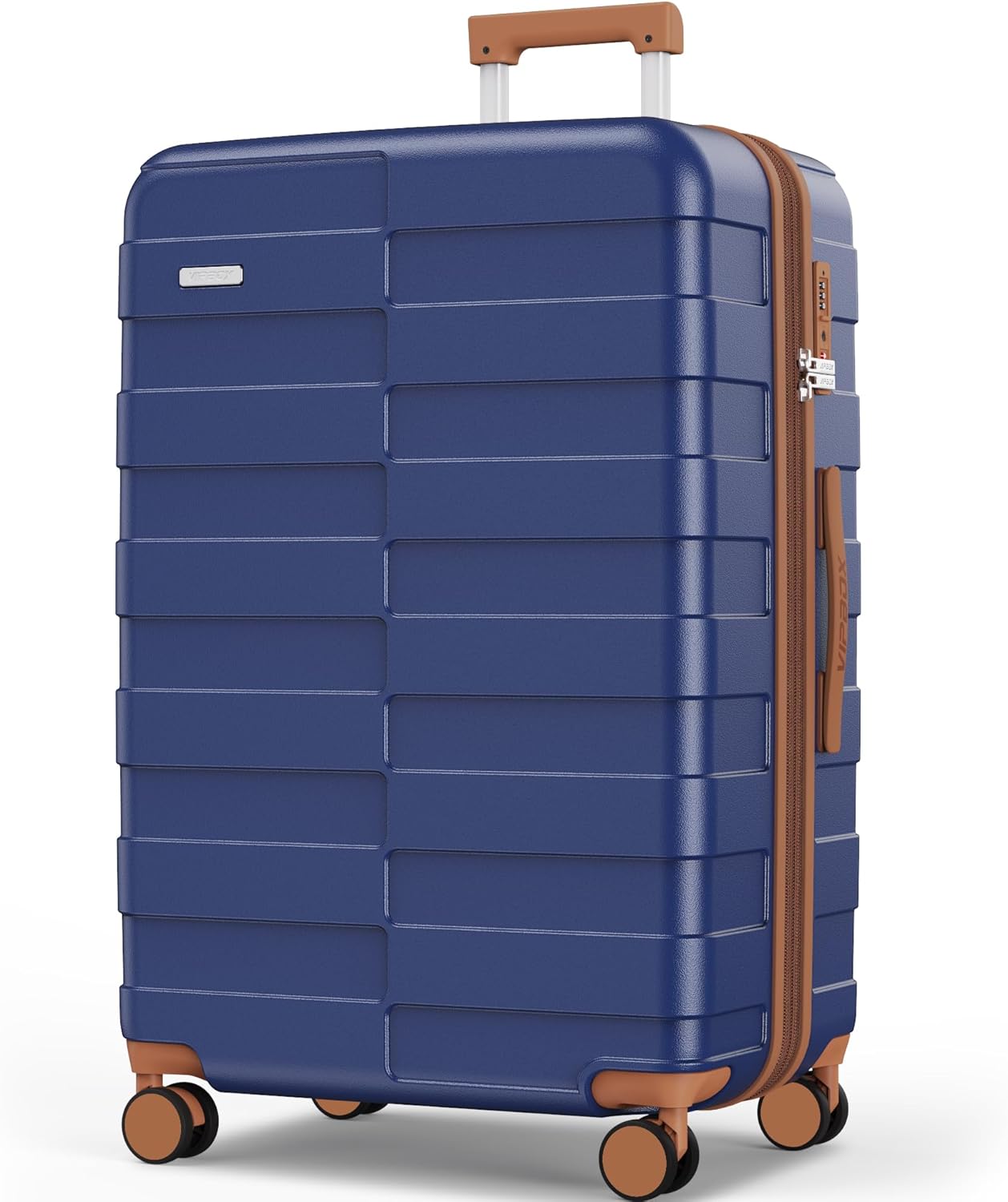 Vipbox Luggage 28 Inch (3-Years VIP Service) Hardside Expandable Large Capacity Travel Suitcase Ultra Durable 100% Polycarbonate Lightweight with TSA Lock Spinner Wheels, Classic Blue