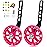 DDJKCZ Training Wheels Flash Mute Wheel Bicycle Compatible for Bikes of 12 14 16 18 20 Inch (light-ROSE)