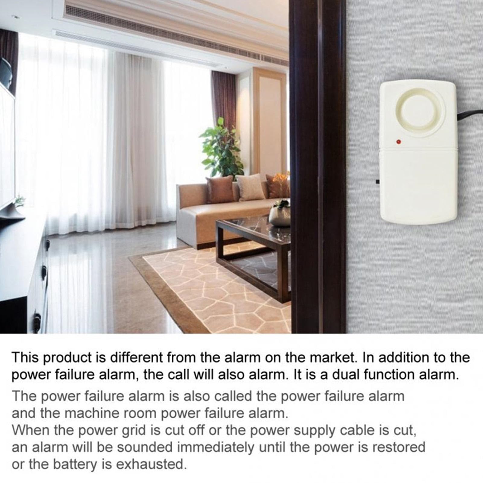 Kit Alarma Casa Alarma Fallo Energía Para 120db, Corte Automático Energía, Alarma Corte, Advertencia, Enchufe CN - AliExprs Temporizador Enchufe