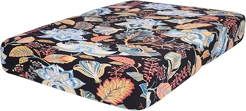 Miniatura 128 de hyha Fundas de cojín de sofá estampadas, fundas de sofá florales lavables para sofá de 3 cojines, fundas de cojín elásticas con patrón de Rojo y