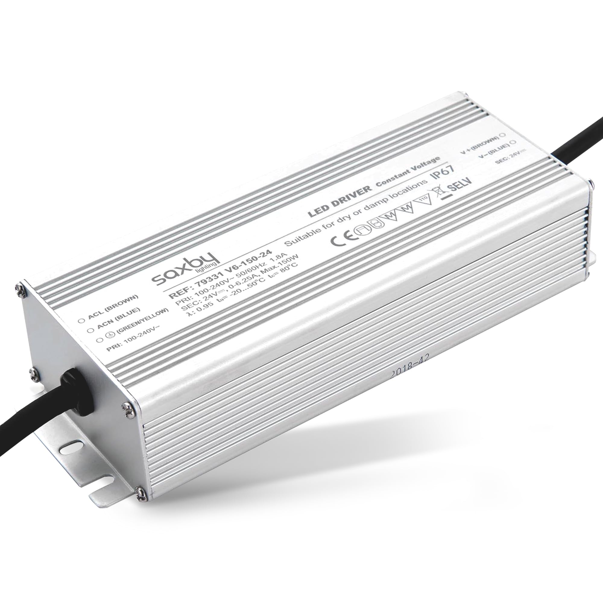 Constant Voltage LED Driver 150W 24V IP67 Rated for Outdoor LED Lighting
