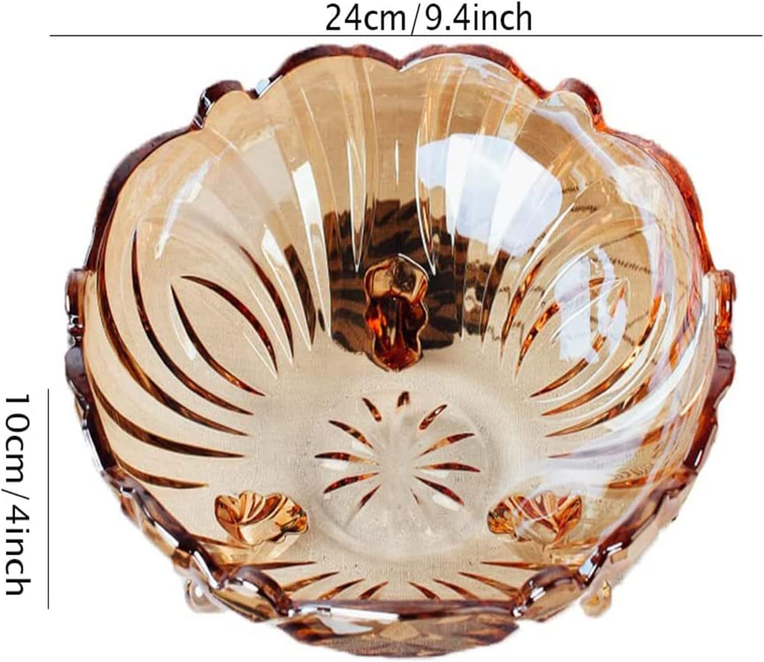 フルーツ皿 フルーツトレイ フルーツボウル 大型クリスタルガラス 家庭用フルーツバスケット シンプルプレート リビングルームフルーツ