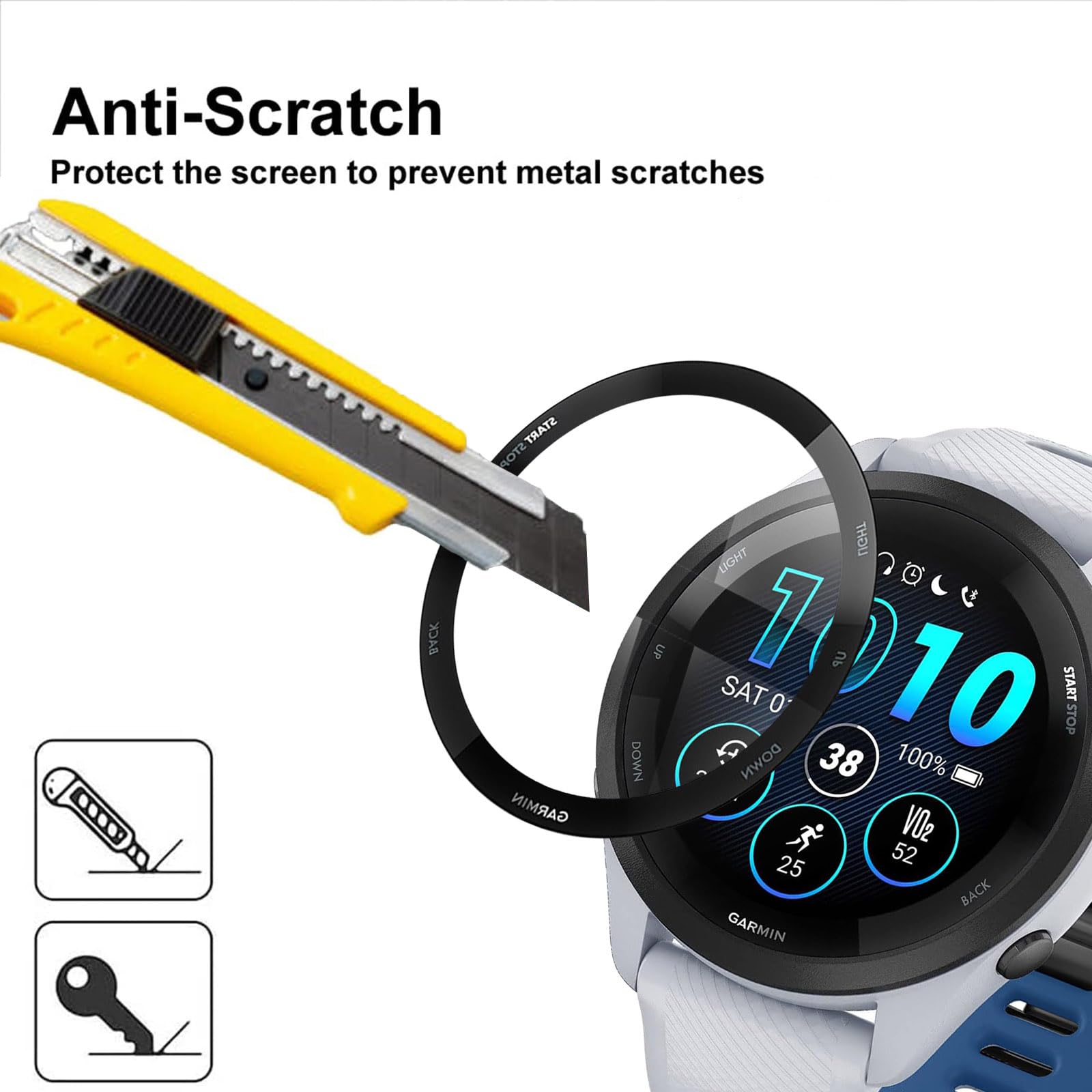 KZIOACSH Screen Protector for Garmin Forerunner 265 - Image 4