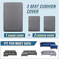 Vista 523 de H.VERSAILTEX 2025 New Sectional Couch Covers 8 Pieces Stretch Sofa Covers for Sectional Sofa Set Separate L Shaped Couch Cover for Both Left/Right