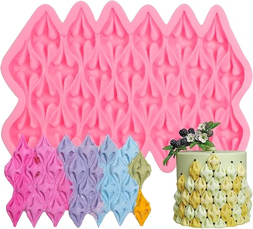 Molde de silicona para fondant de tela, molde de chocolate para manualidades, dulces, azúcar, pasta de goma de mascar