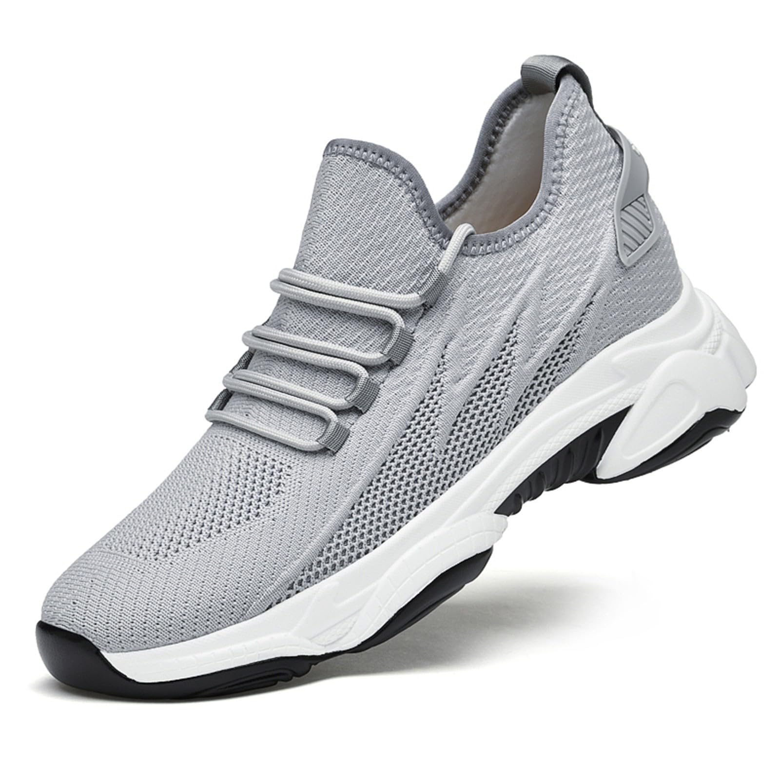 Genérico Zapatillas De hombre de 10 cm altura invisible elevación zapatos más altos malla transpirable zapatillas De caminar para hombre antideslizantes zapatillas de correr