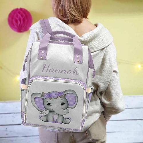Miniatura 3 de Newcos Bolsa de pañales personalizada para lactancia, bolsa de pañales para bebé, mochila de viaje casual para mamá, Multi 05, Personalizado