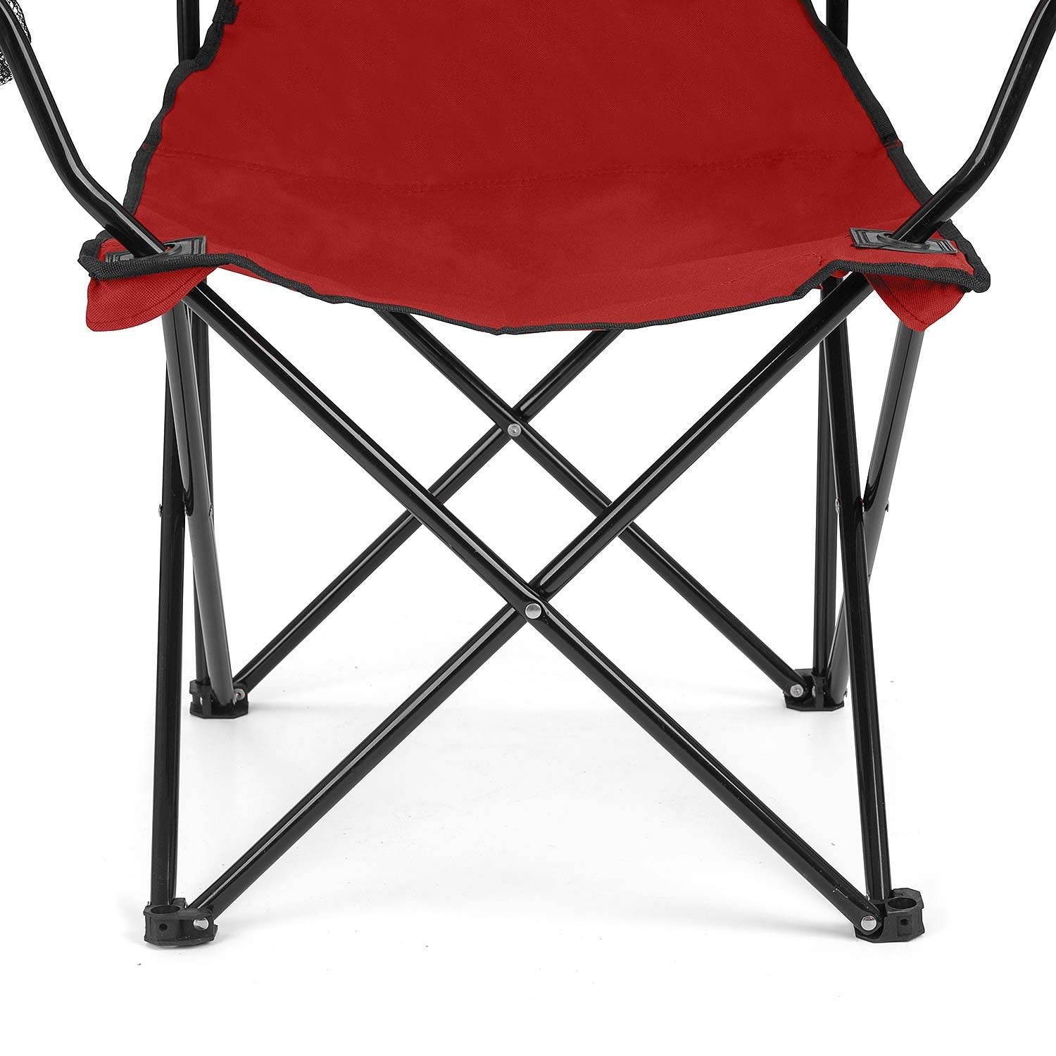 JEMICA Camping Folding Chair Outdoor Garden, Picnic, Travelling, Lawn, Patio Outdoor Chairs with Carrying Bag (RED, Polyester/Steel) 3