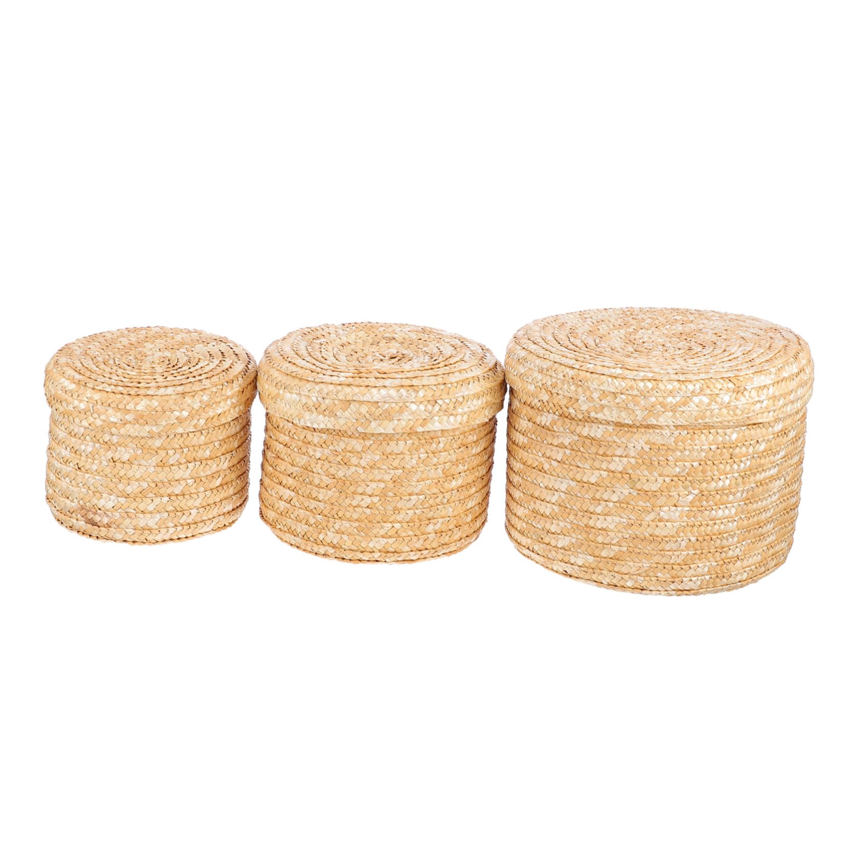 Panier de rangement en lot de 3 boîtes polyvalentes à couvercle pour jouets