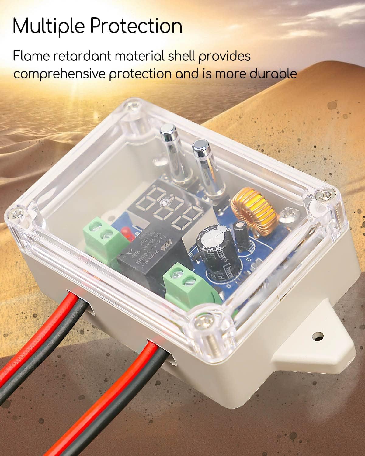 Power Wheels - Kit convertidor de batería compatible con batería de litio Ryobi de 18 V, kit convertidor de batería con protección de bajo voltaje CC y carcasa protectora, con pantalla de voltaje y