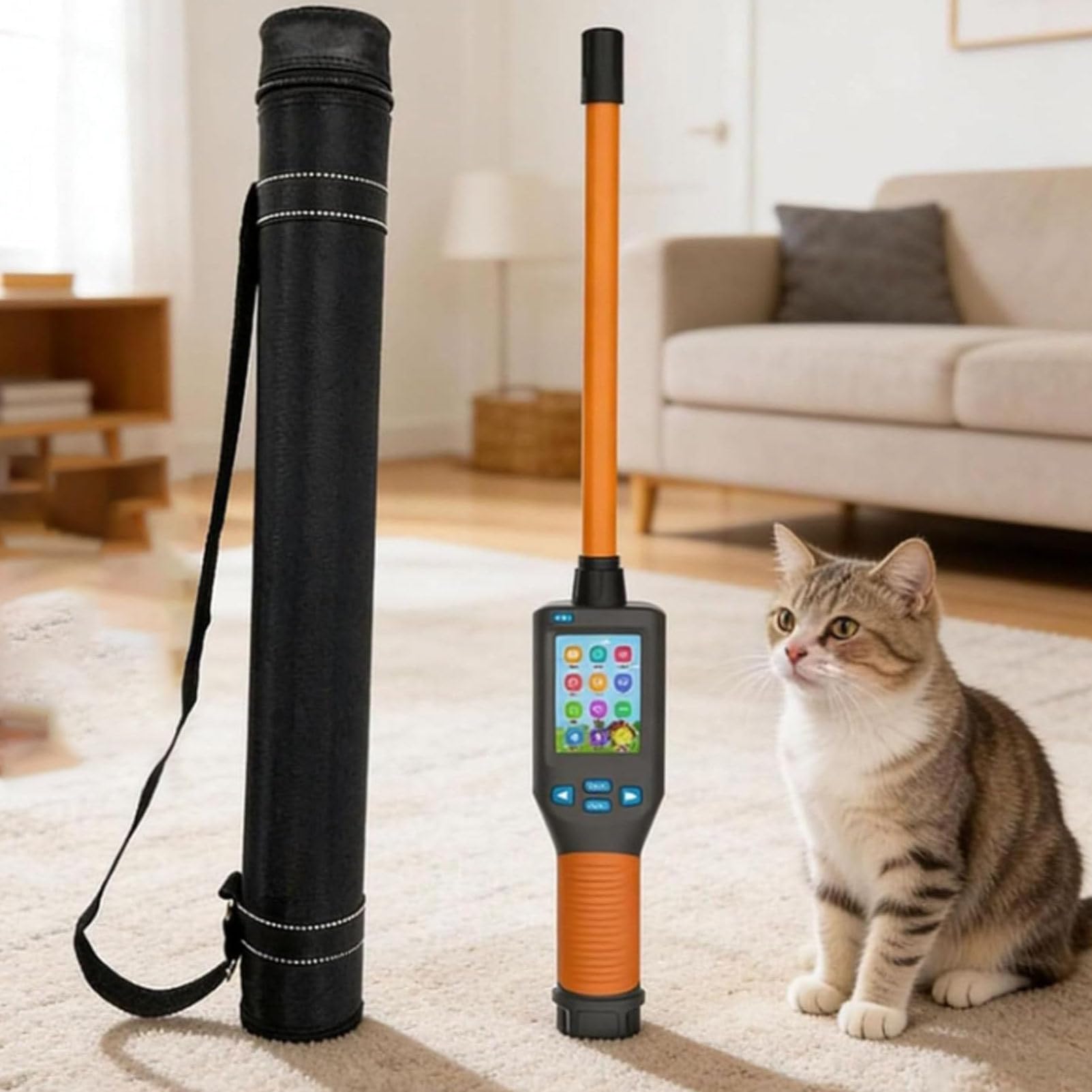 Hydravex Animal Ear Tag Stick Scanner, Pet Microchip Scanner Reader, Handheld Universal RFID Tag Identifier, 30s Auto Power Off & Storage Up To 20000 Datas