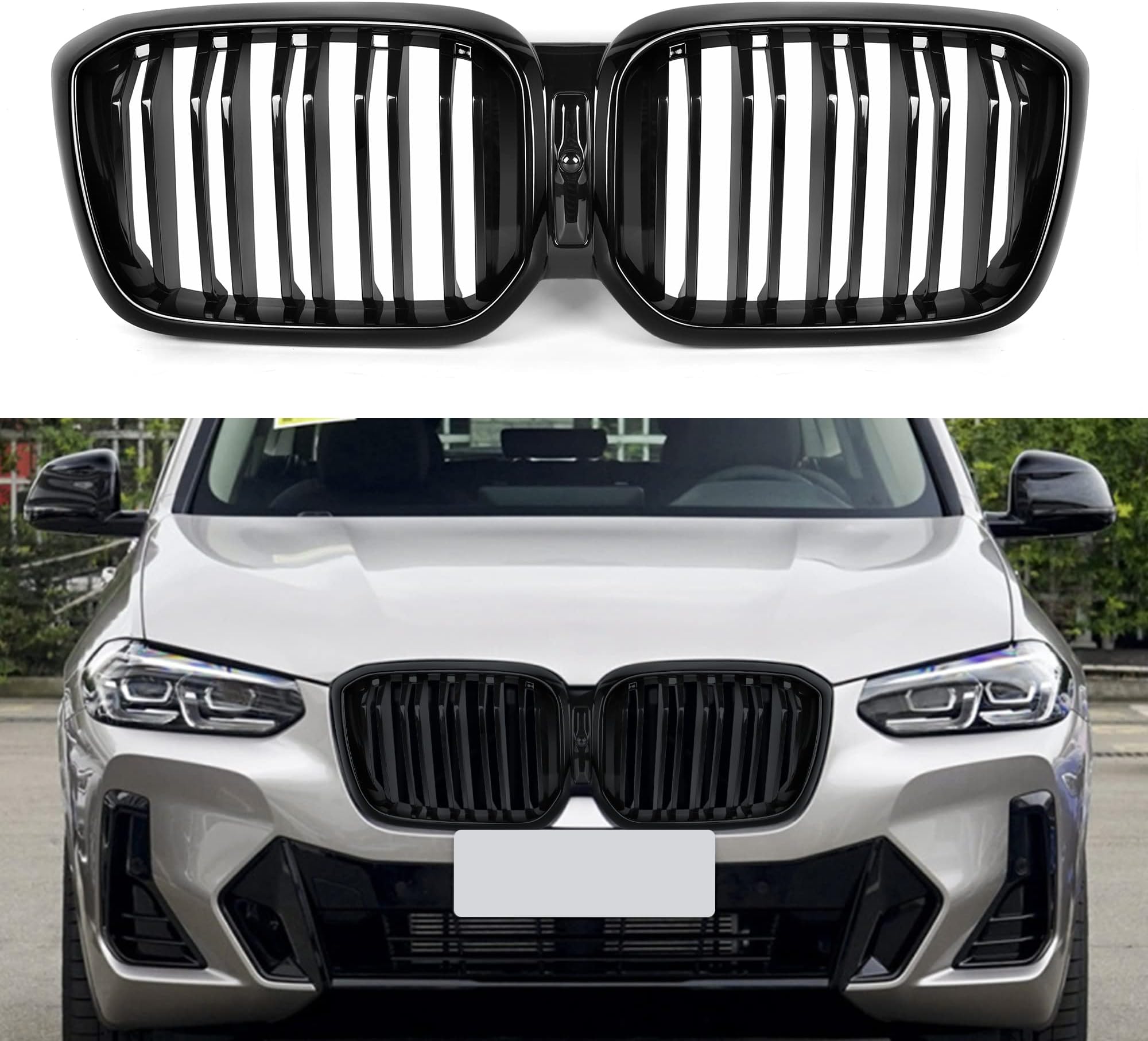 Amazon.com: SNA Front Kidney Grille for 2018-2021 BMW X3 G01 2019-2021 ...