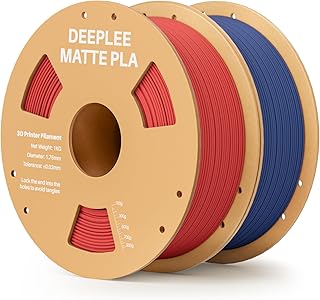 DEEPLEE マットPLAフィラメント 1.75mm 艶消し・低光沢 高靭性 サポート剥がしやすい ノズル詰まり防止 寸法精度±0.02mm 3Dプリンター対応 2kg ワインレッド/ネイビーブルー