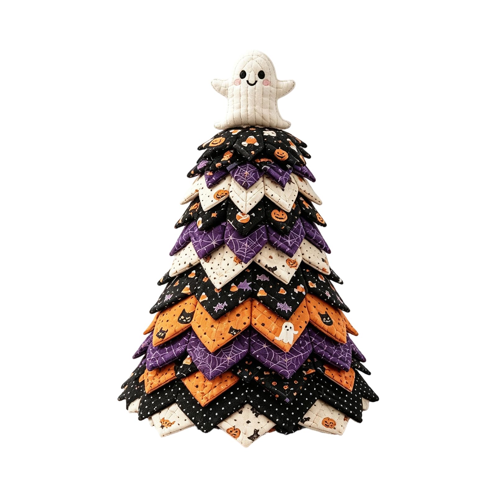 Halloween Patchwork DIY Tree Kit, Fabric Craft Set (Ghost)