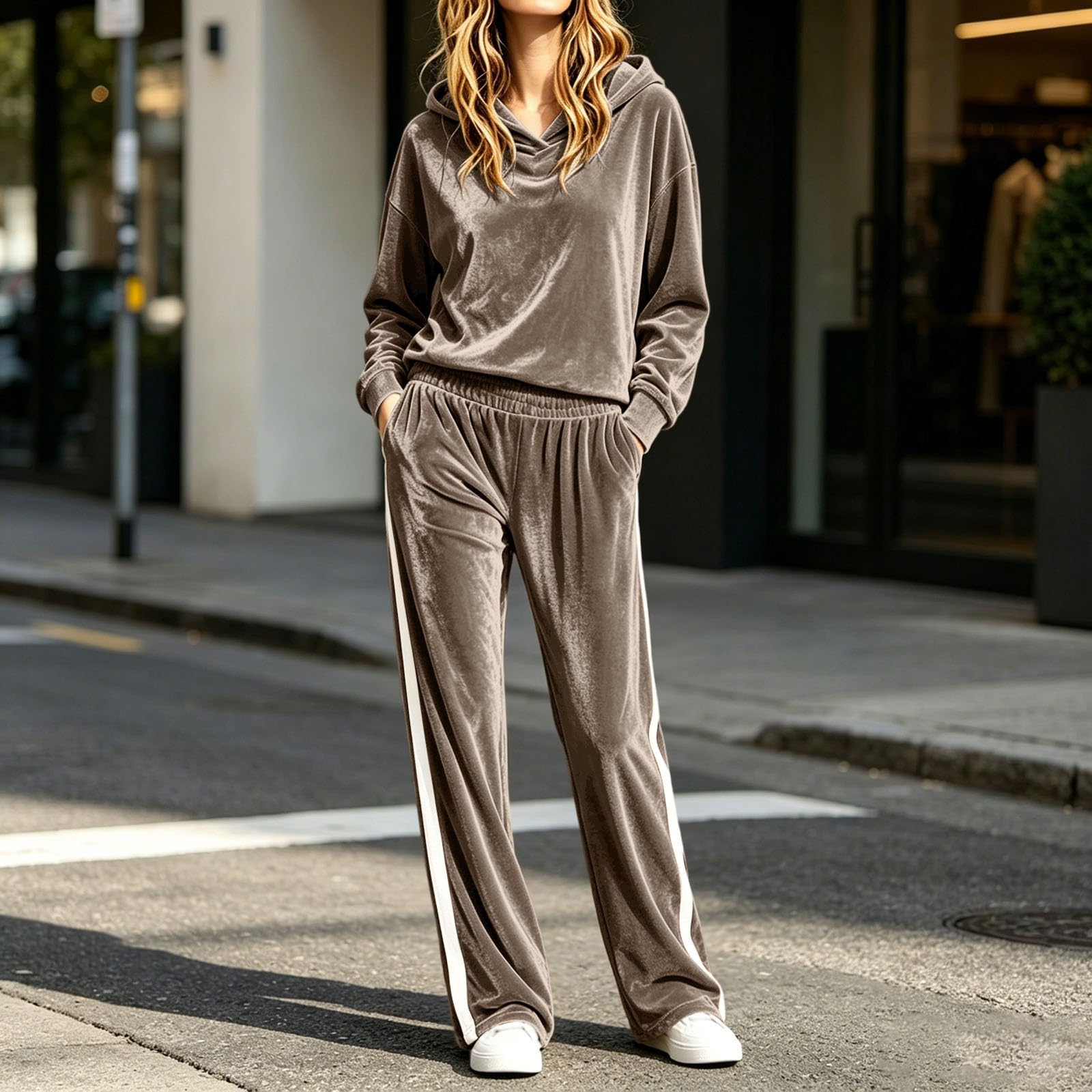 Chándal para mujer, pantalones de chándal con capucha, chándal deportivo, traje de casa, sudadera con capucha, traje, traje de ocio, traje deportivo Y2k Streatwear jogging traje con capucha