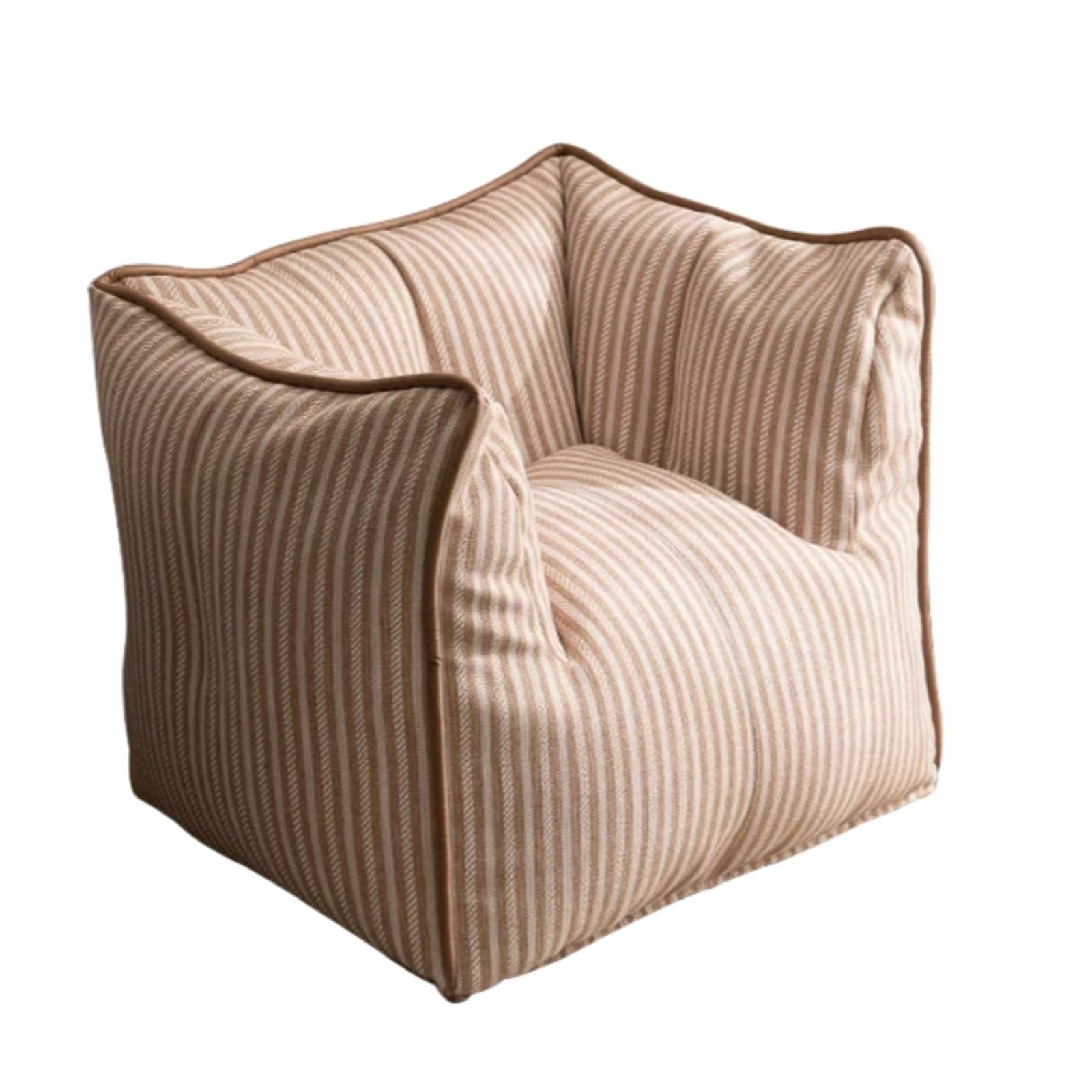 WQQYU6HKF sofa chair Tatami Lazy Sofa Chair for Living Room Single Reclining Bean Bag Floor Couch living room chair(Beige)