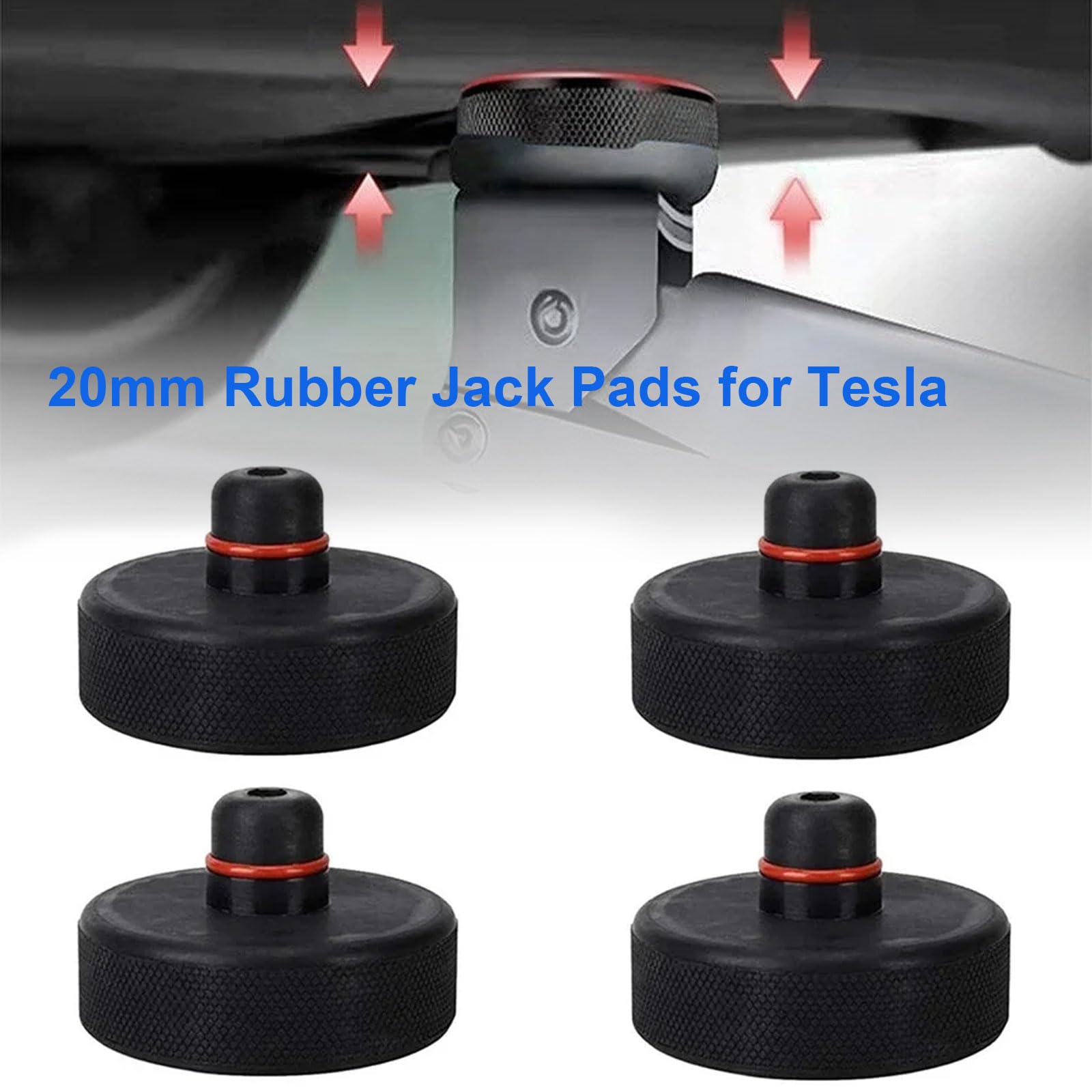 Podkładki gumowe 20 mm do modelu 3/S/X/Y | Gumowe krążki podnośnikowe Adaptery podnośników podłogowych(4pcs)