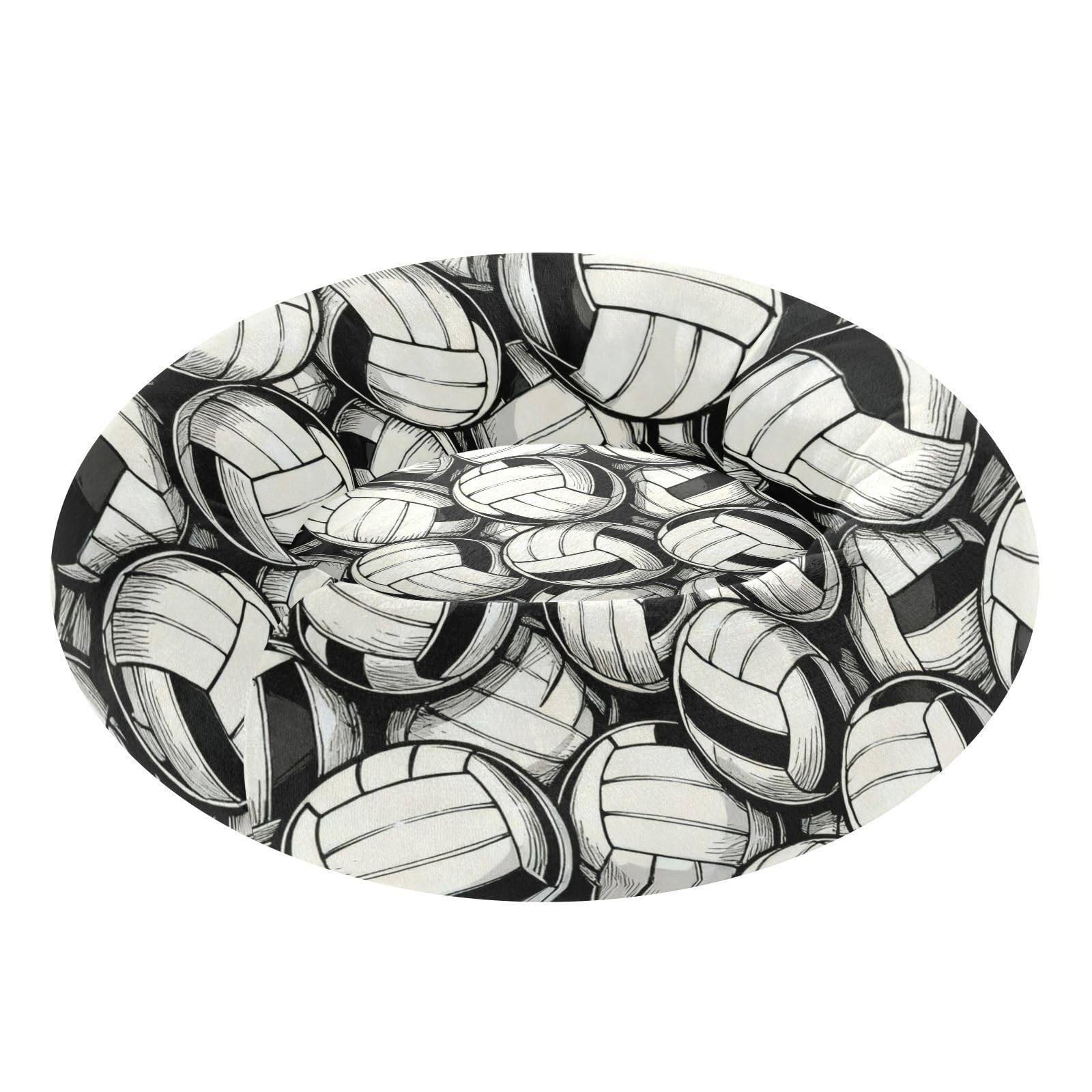 Lit apaisant beignet pour chat taille M motif ballon de volleyball confortable