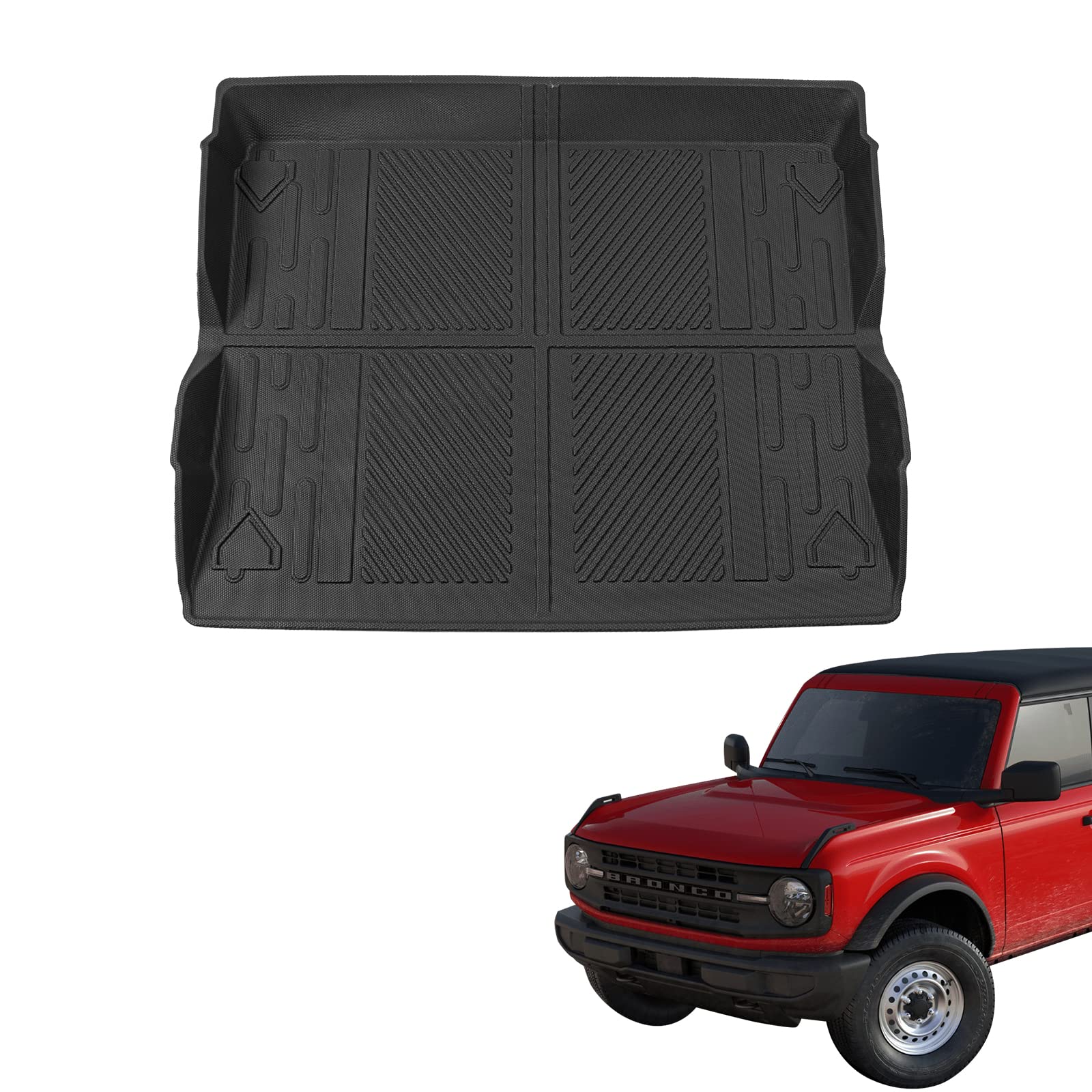 Buy Maxzina Fit 20212022 Ford Bronco Cargo Liners AllWeather TPE Rear