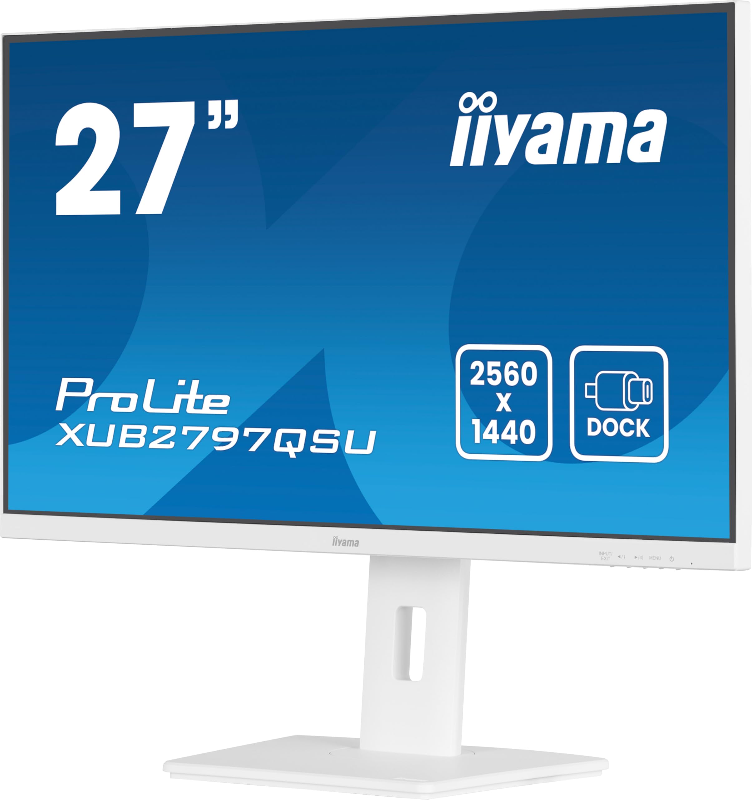 iiyama Ecran Prolite XUB2797QSU-W2, 27" Slim, IPS, 2560x1440@100Hz, 1ms, 300cd, 1300:1, HDMI/DP/USB, Haut-parleurs, réglable en Hauteur + Pivot, VESA 100x100, i-Style, Garantie 5 Ans sur site