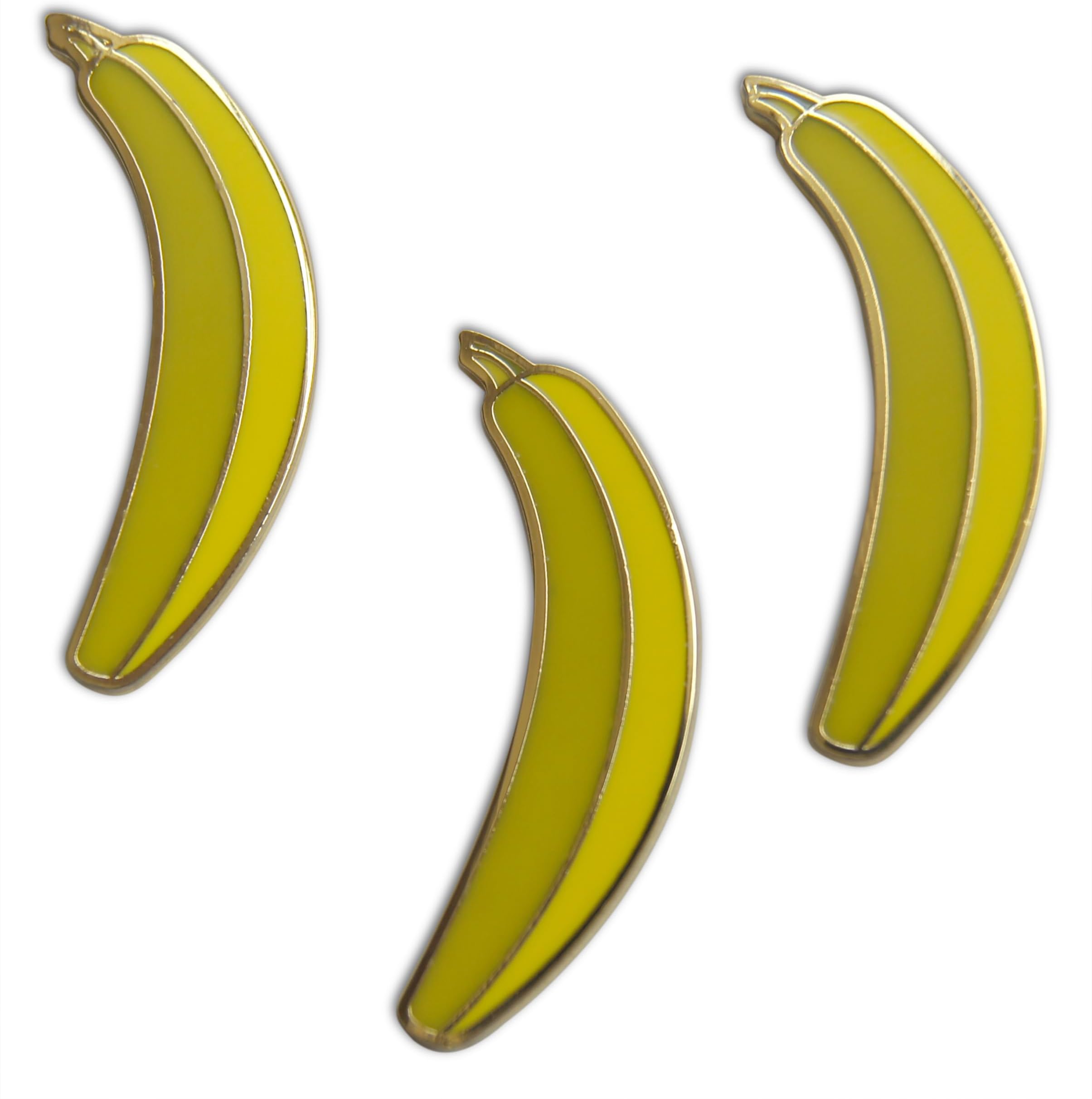 Novel Merk Tropical Fruits – Banana & Other Lapel Pin, Hat Pin & Tie Tack Set - with Clutch Back