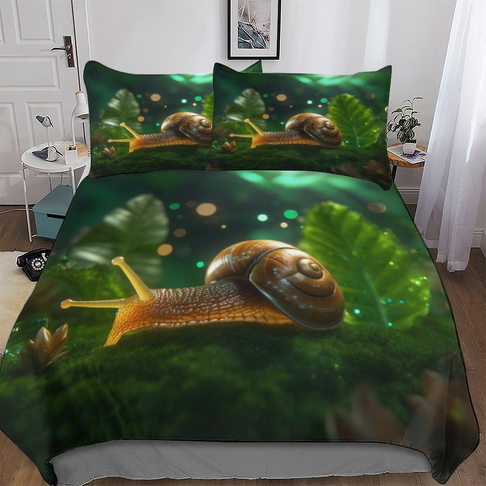 Housse de couette escargots ultra doux microfibre de qualité premium