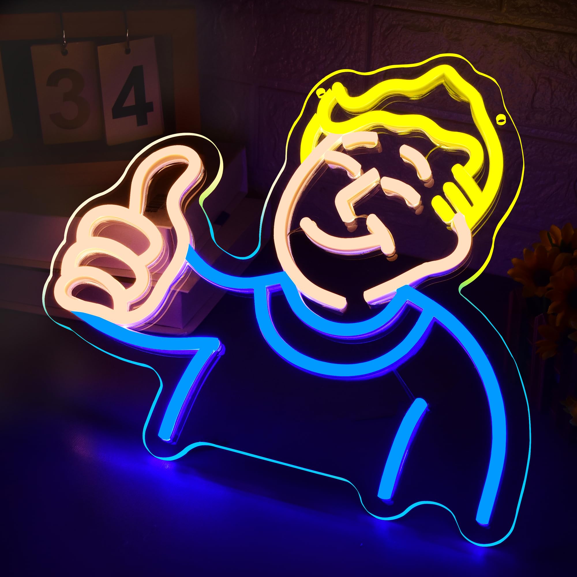 Insegna al neon per decorazione da parete, luce al neon per uomo, grotta, videogiochi, luce a LED, per camera da letto, dormitorio, bar, feste, caffè, decorazione regalo di compleanno per giocatori