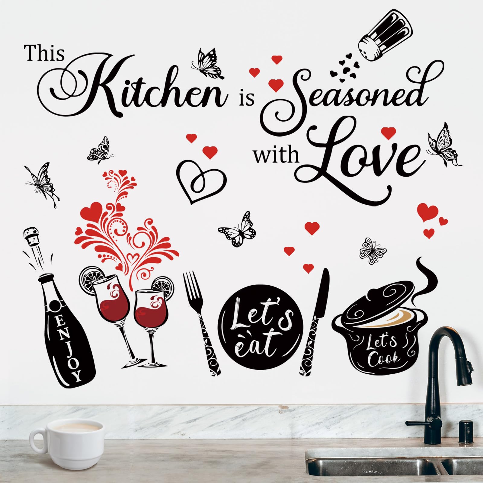 Wondever Kitchen Quotes Wall Stickers - Image 2