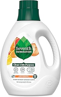 Seventh Generation Liquid Laundry Detergent Fresh Citrus Washing Detergent 90 oz